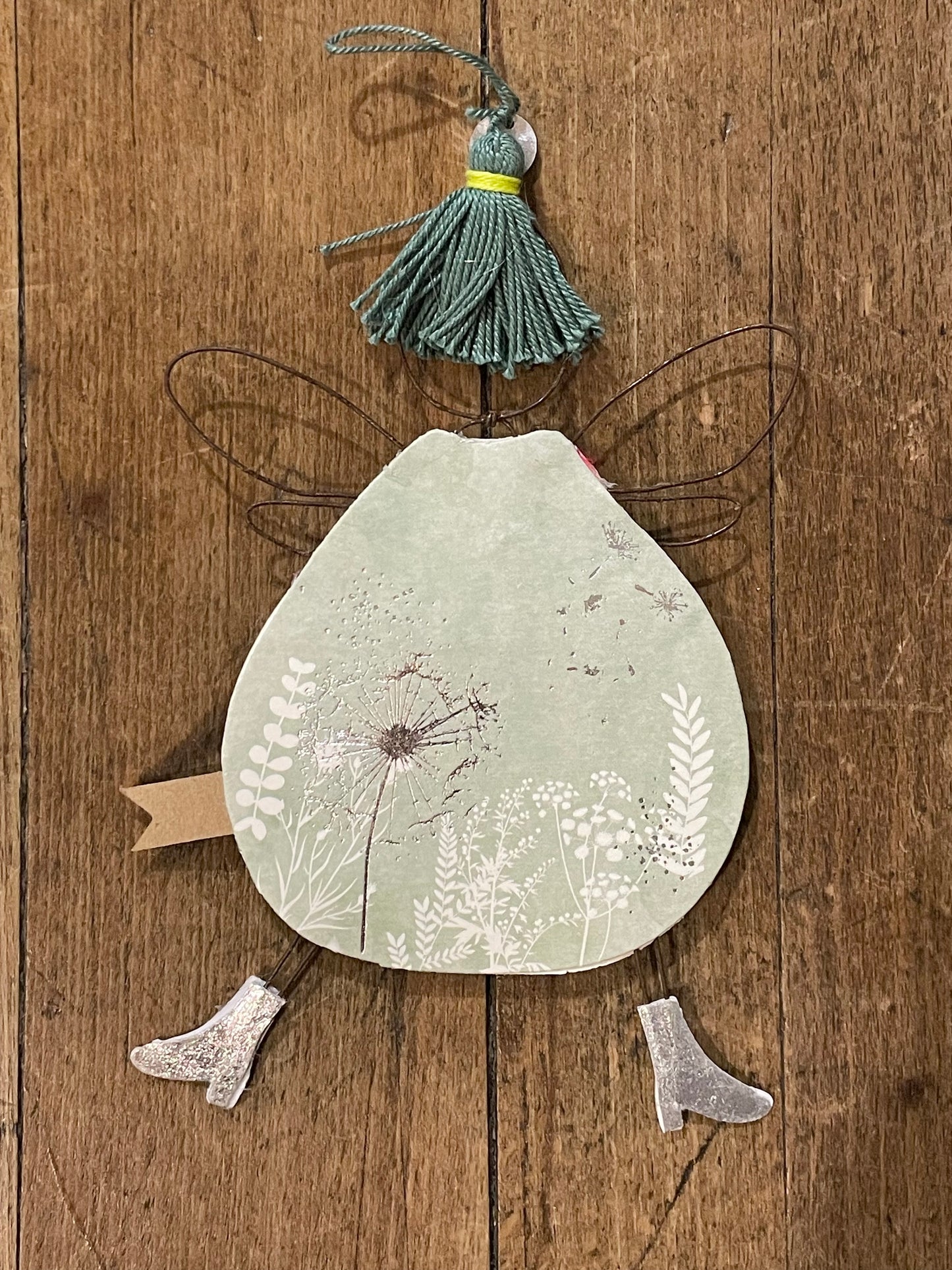 Pummelfee GRÜN / silber