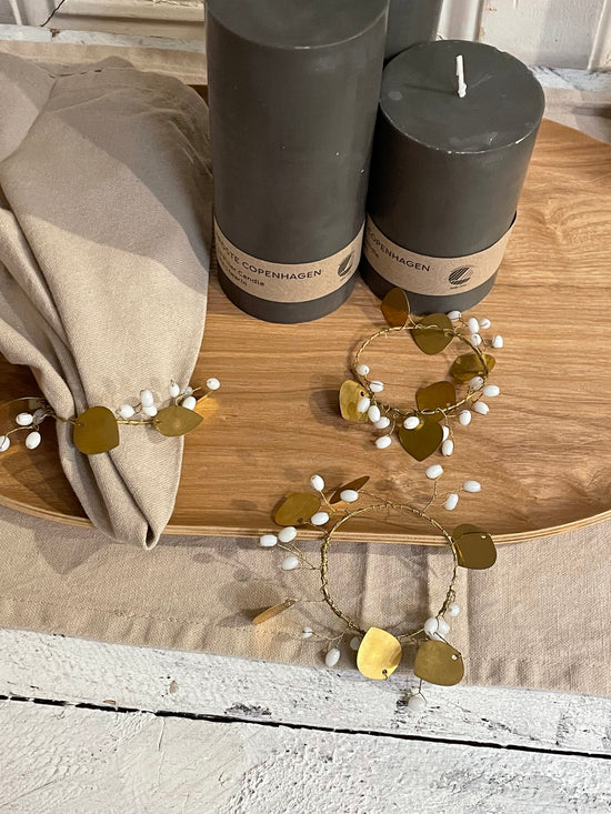 MINI Kranz Perlen / Messingplättchen