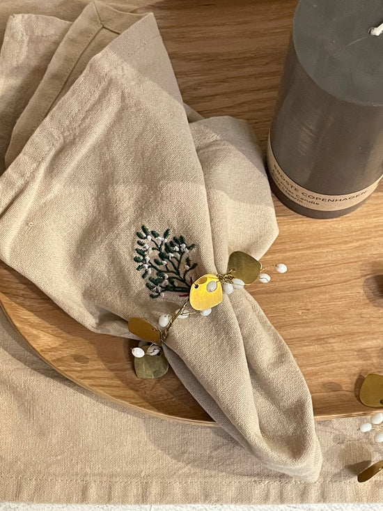 MINI Kranz Perlen / Messingplättchen