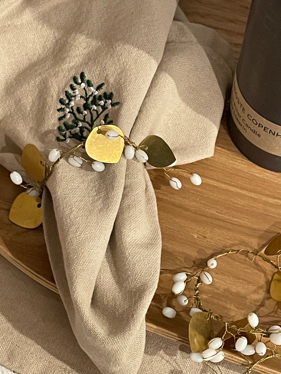 MINI Kranz Perlen / Messingplättchen