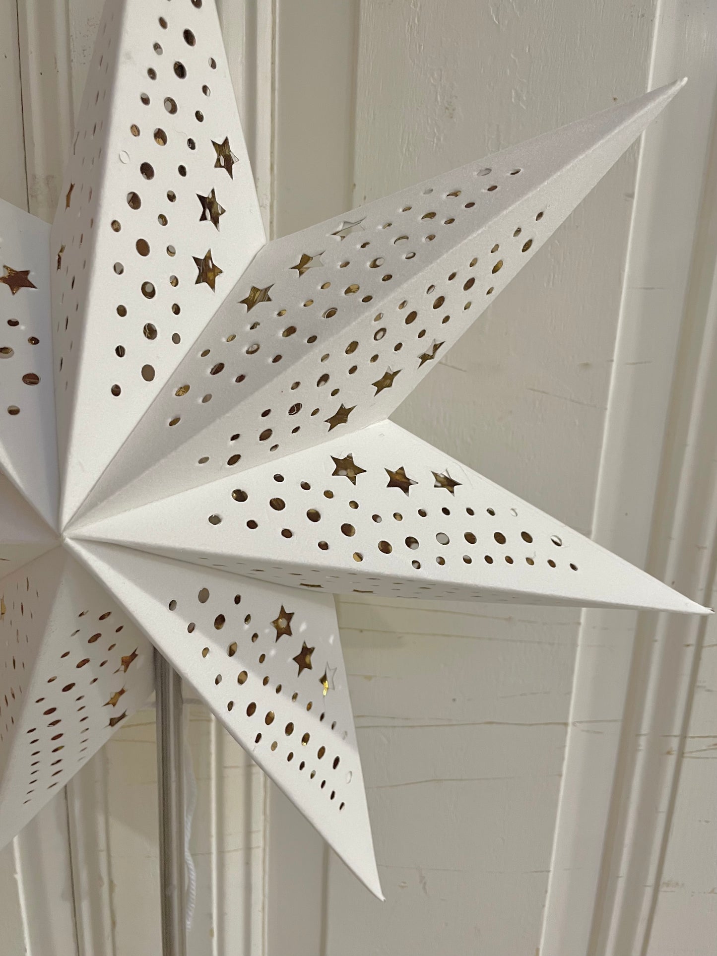 Leuchtstern SAMTPAPIER mit Ständer