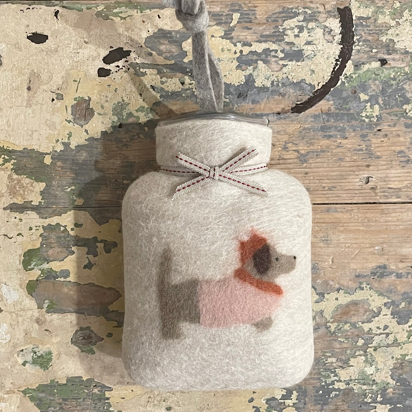 MINI Wärmflasche DACKEL Dusty rose