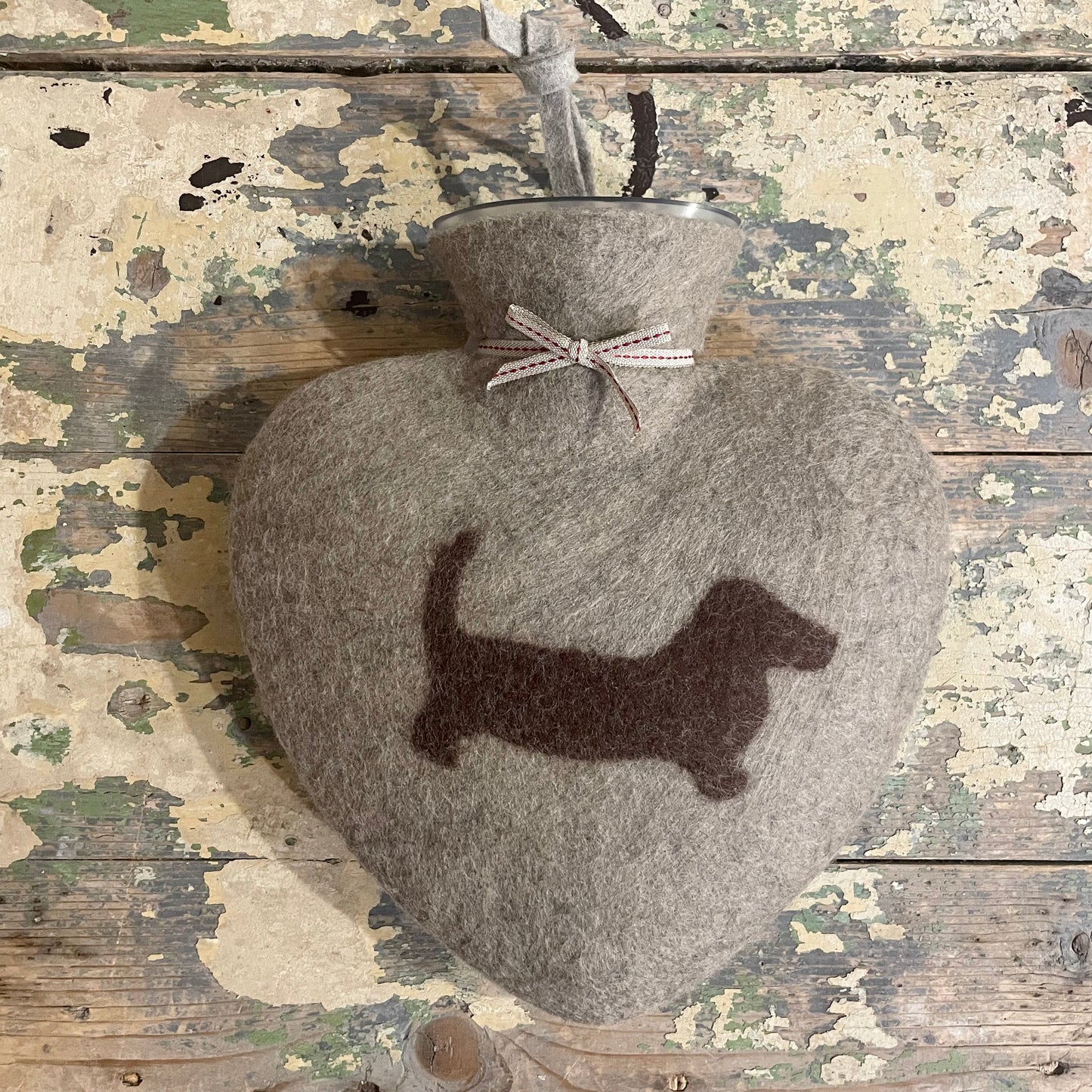 HERZ Wärmflasche DACKEL