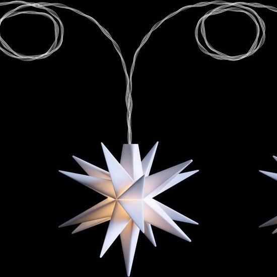 Sternenkette MINI Stern 12 cm WEIß ( 9 )