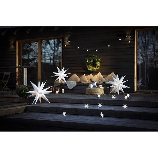 Sternenkette MINI Stern 12 cm WEIß ( 9 )