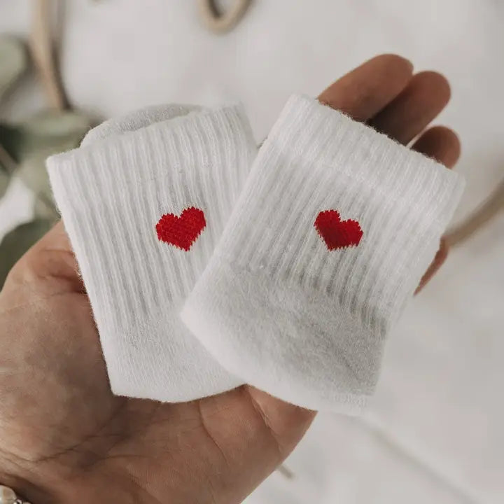 BABY Söckchen HERZ Rot  16-18 M