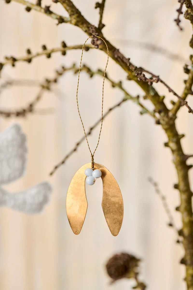 MISTEL Anhängerchen Messing / Perle