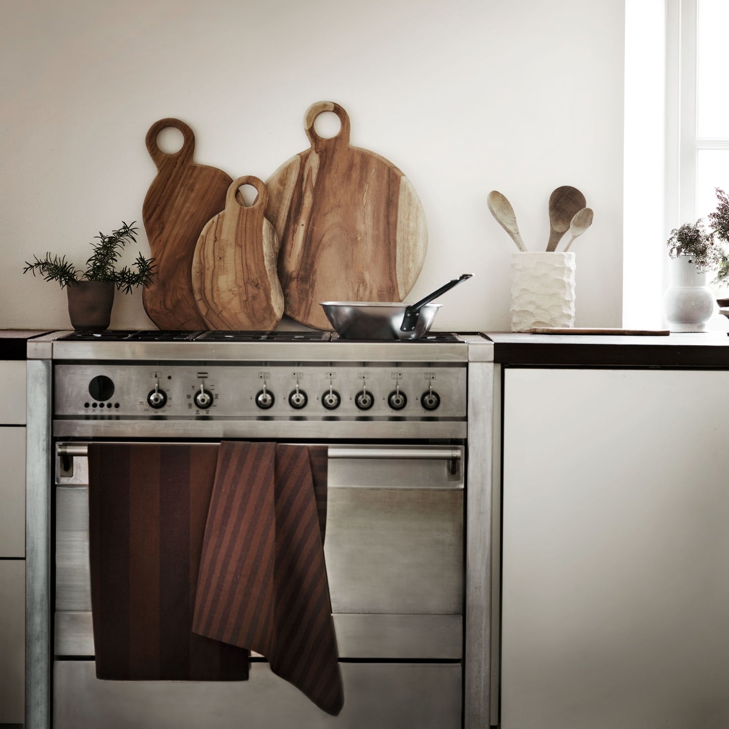 Geschirrtuch BRAUN Streifen breit