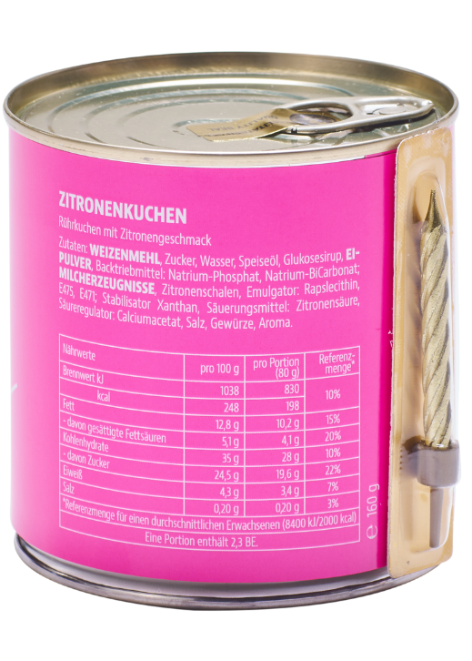 Cancake Happy Birthday, Neon Pink Zitronenkuchen