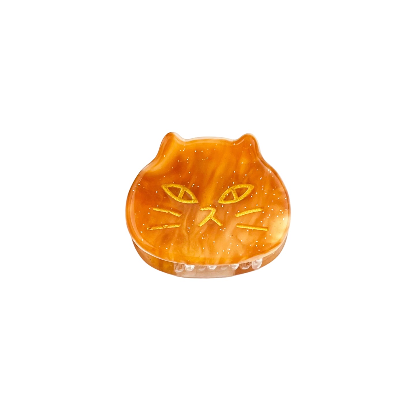 MINI Katze Haarklammer Orange