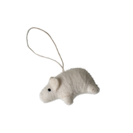 Filzanhänger SCHWEINCHEN White