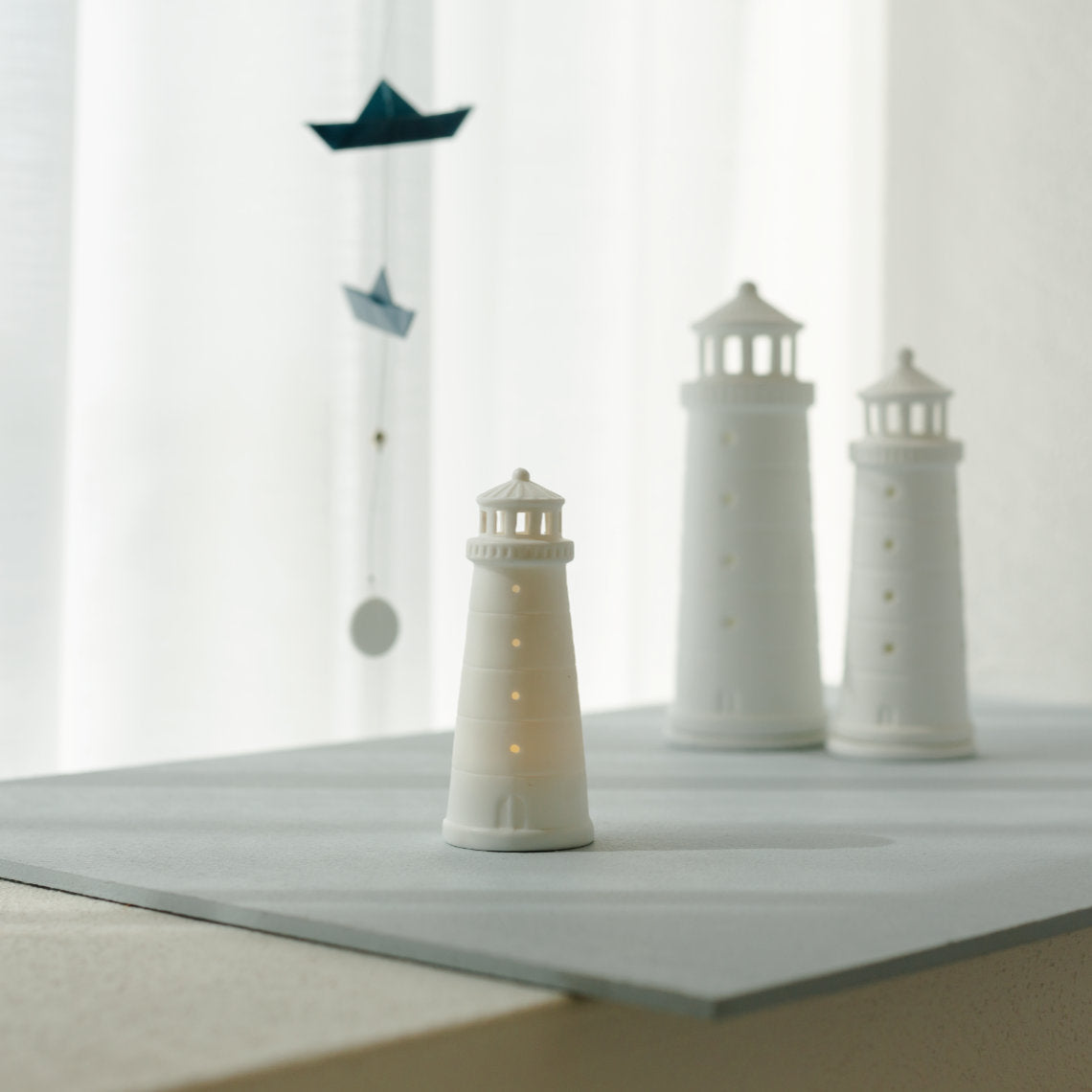 LED Leuchtturm Meeresrauschen