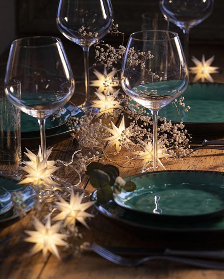 Sternenkette BABY Stern 8 cm WEIß ( 9 )