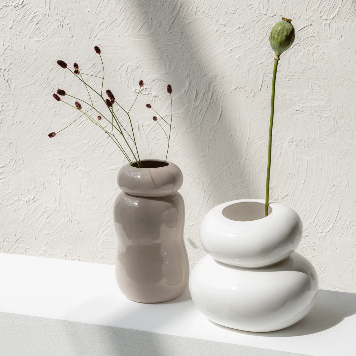 Vase Pebbles Gray UNC