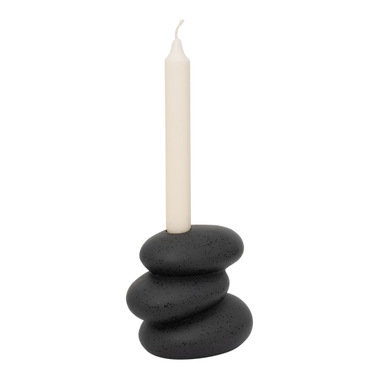 Urban Nature Culture candle holder Pebbles black