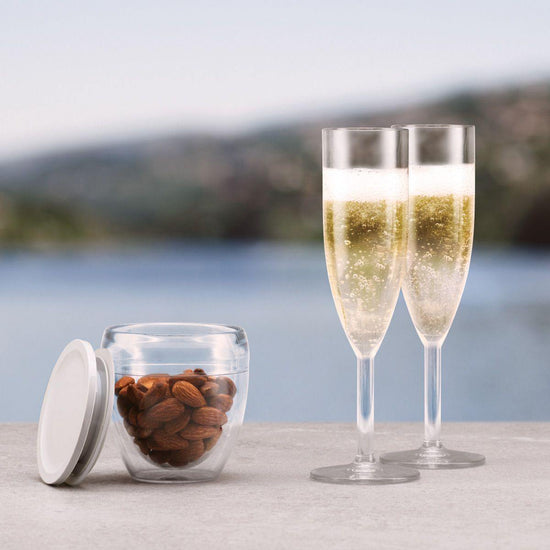 OKTETT 6 Champagner-Gläser aus resistentem und wiederverwendbarem Kunststoff, 0.12l - Cucina-Laura