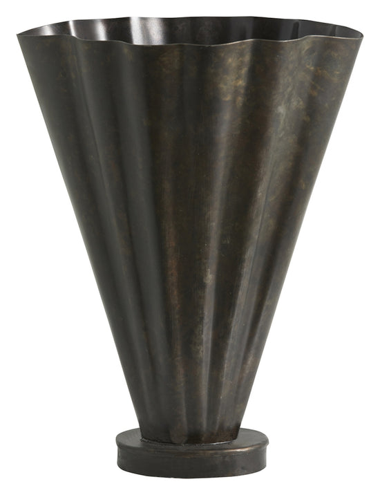 COLL vase, brown antique finish