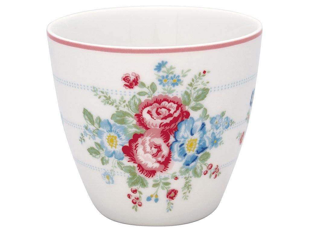 Laden Sie das Bild in den Galerie-Viewer, Stoneware Latte cup Henrietta white - Cucina-Laura
