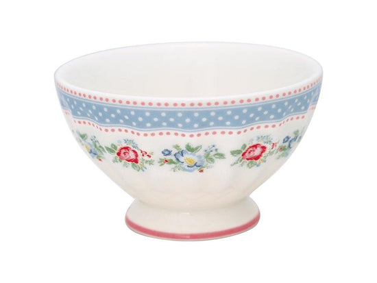 Stoneware French bowl medium Evie white - Cucina-Laura
