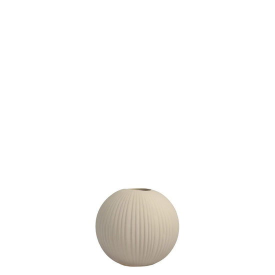 Vena Small beige ceramic vase - Cucina-Laura