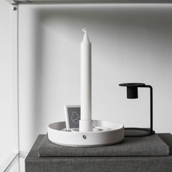 Sundhult White candlestick - Cucina-Laura