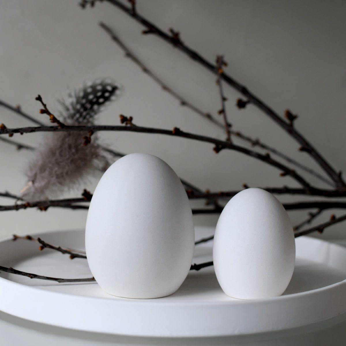 Grevbo Large white decoration egg - Cucina-Laura