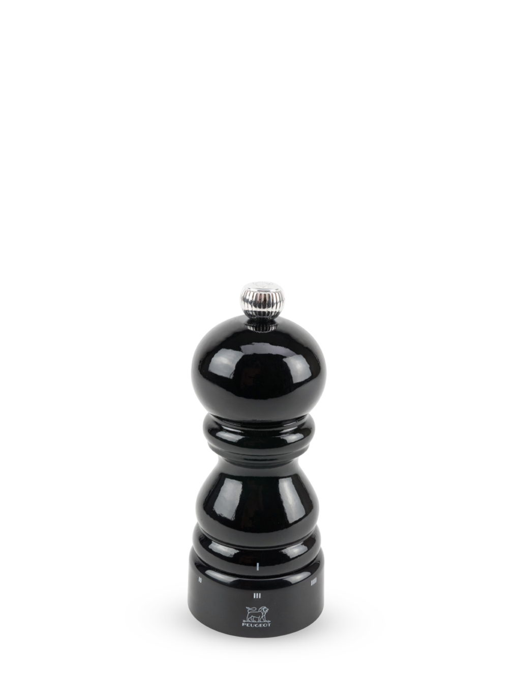 Paris Manuelle Salzmühle aus Holz, u'Select-System, schwarz lackiert, 12 cm