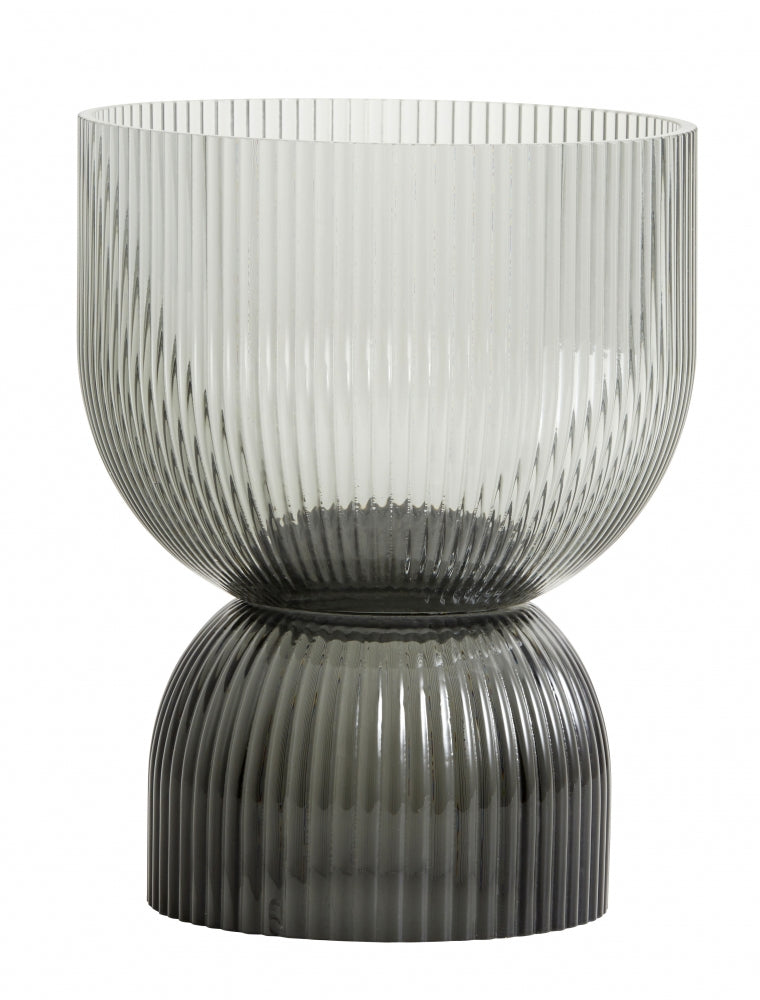 RIVA vase/candleholder, M, black/grey