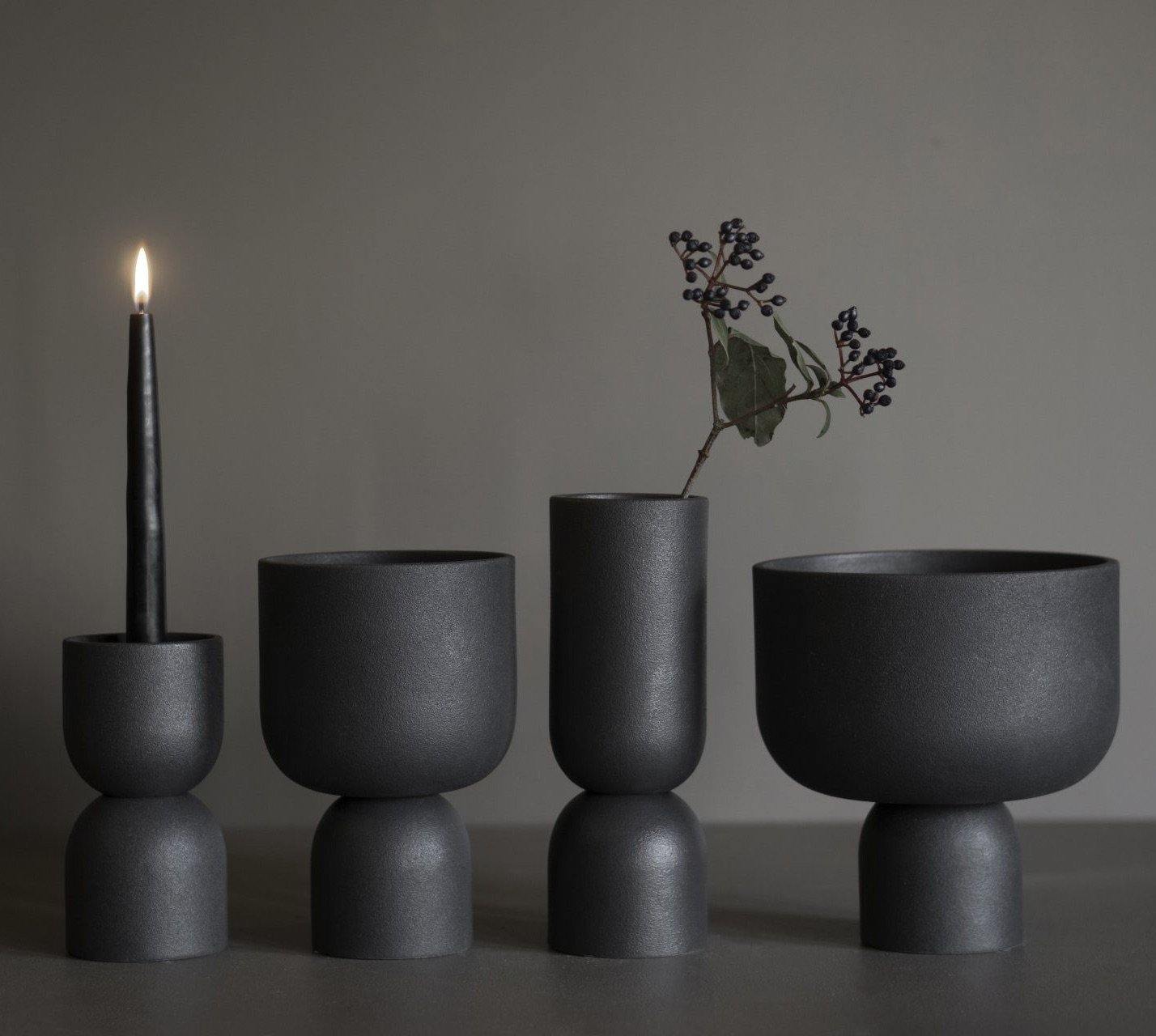 POST Pot/Vase Iron Black - Cucina-Laura