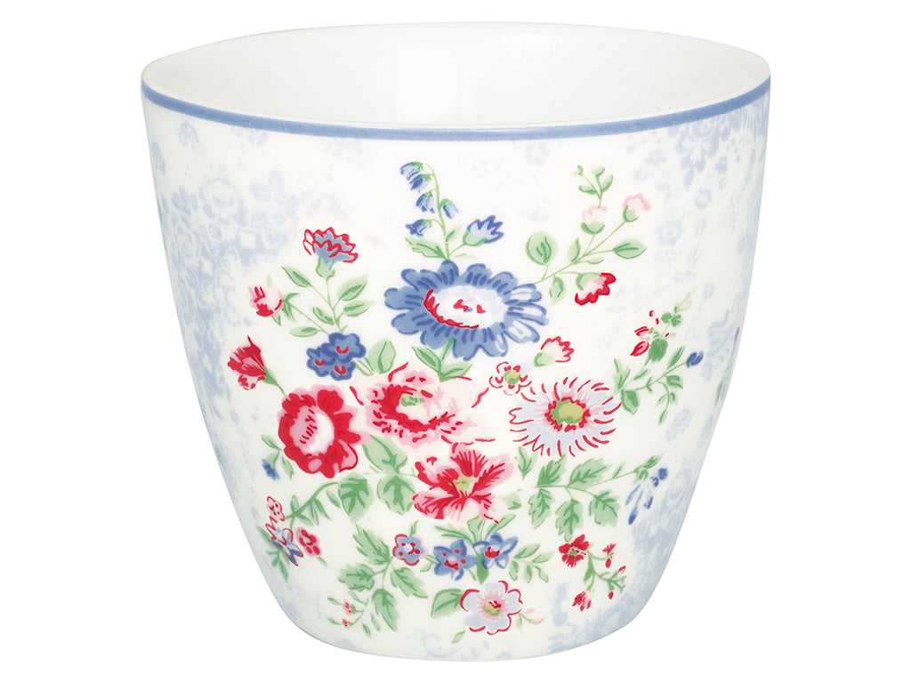 Laden Sie das Bild in den Galerie-Viewer, Stoneware Latte cup Ailis white
