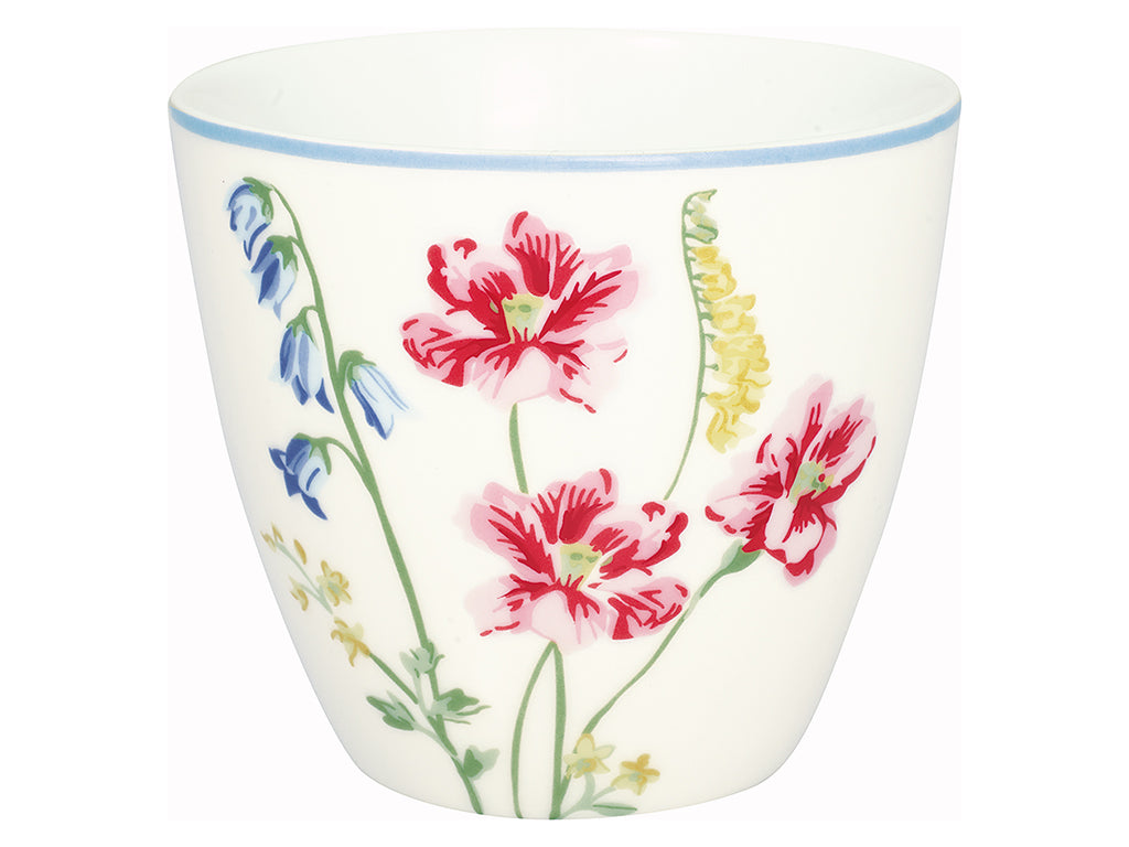 Laden Sie das Bild in den Galerie-Viewer, Stoneware Latte cup Elwin white

