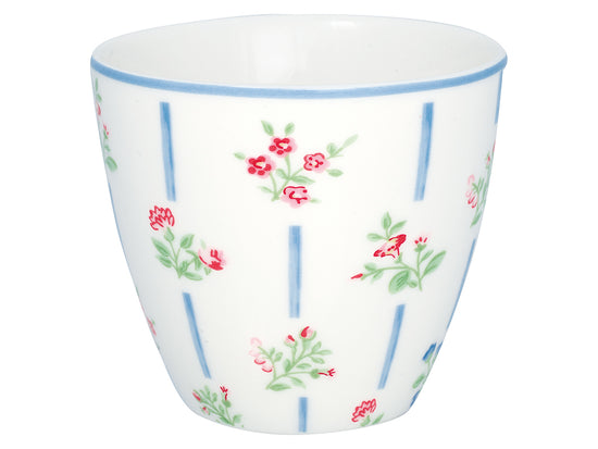 Stoneware Latte cup Hannah white