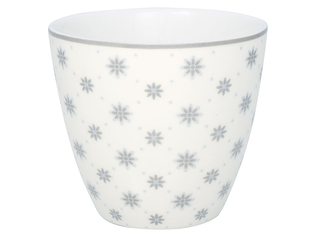 Stoneware Latte cup Laurie pale grey