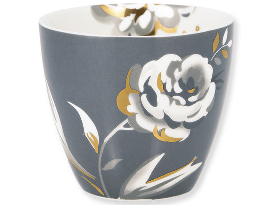 Stoneware Latte cup Aslaug dark grey
