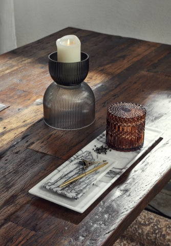 RIVA vase/candleholder, M, black/grey